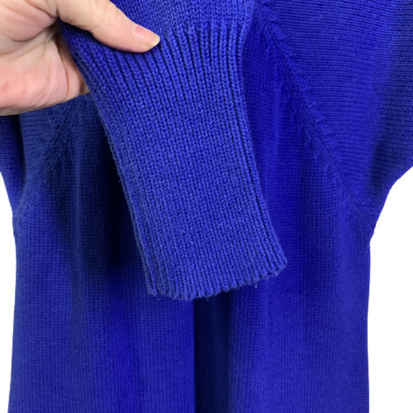 TAHARI Cobalt Blue Dolman Sleeve Bodycon Sweater Dress - Picture 6 of 9